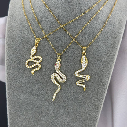 18K gold plated Stainless steel  Snake necklace