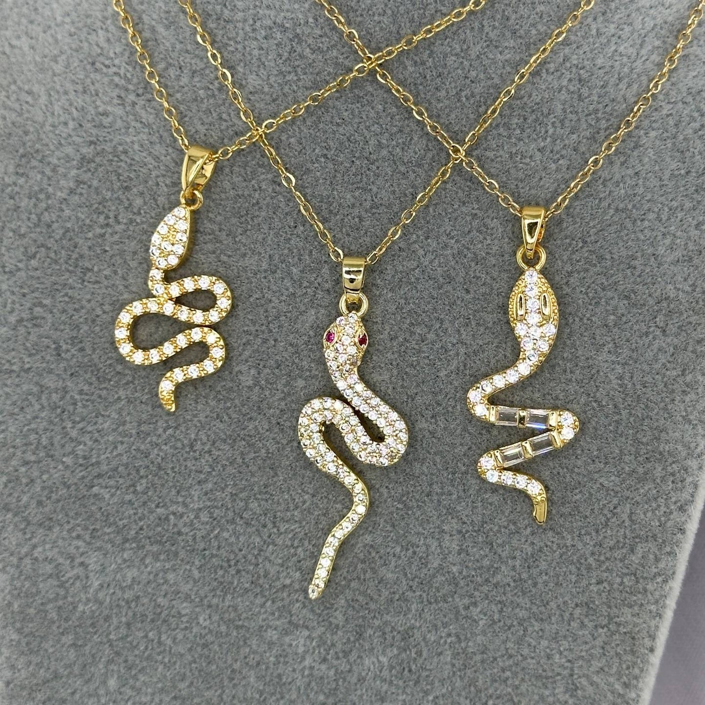 18K gold plated Stainless steel  Snake necklace