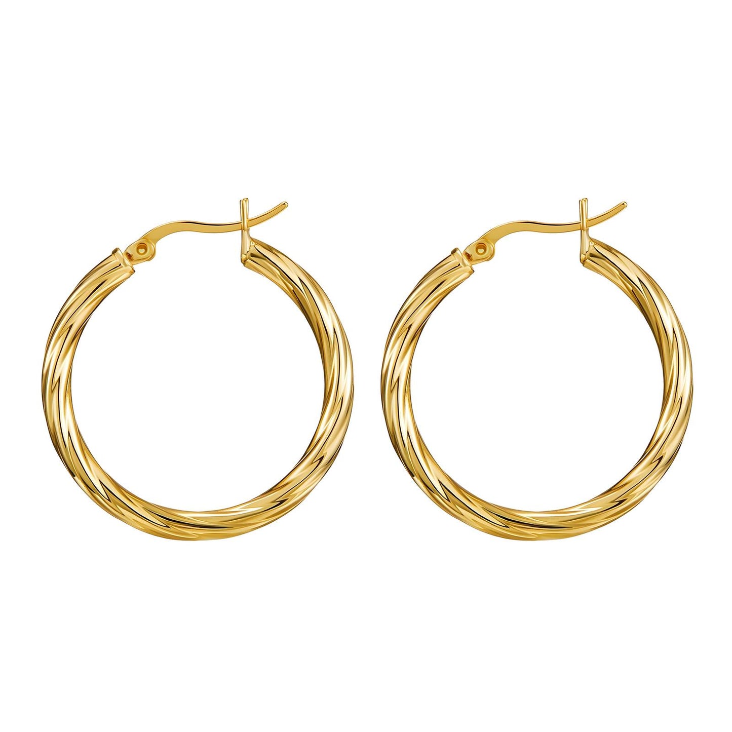 18K gold plated Stainless steel earrings, Intensity