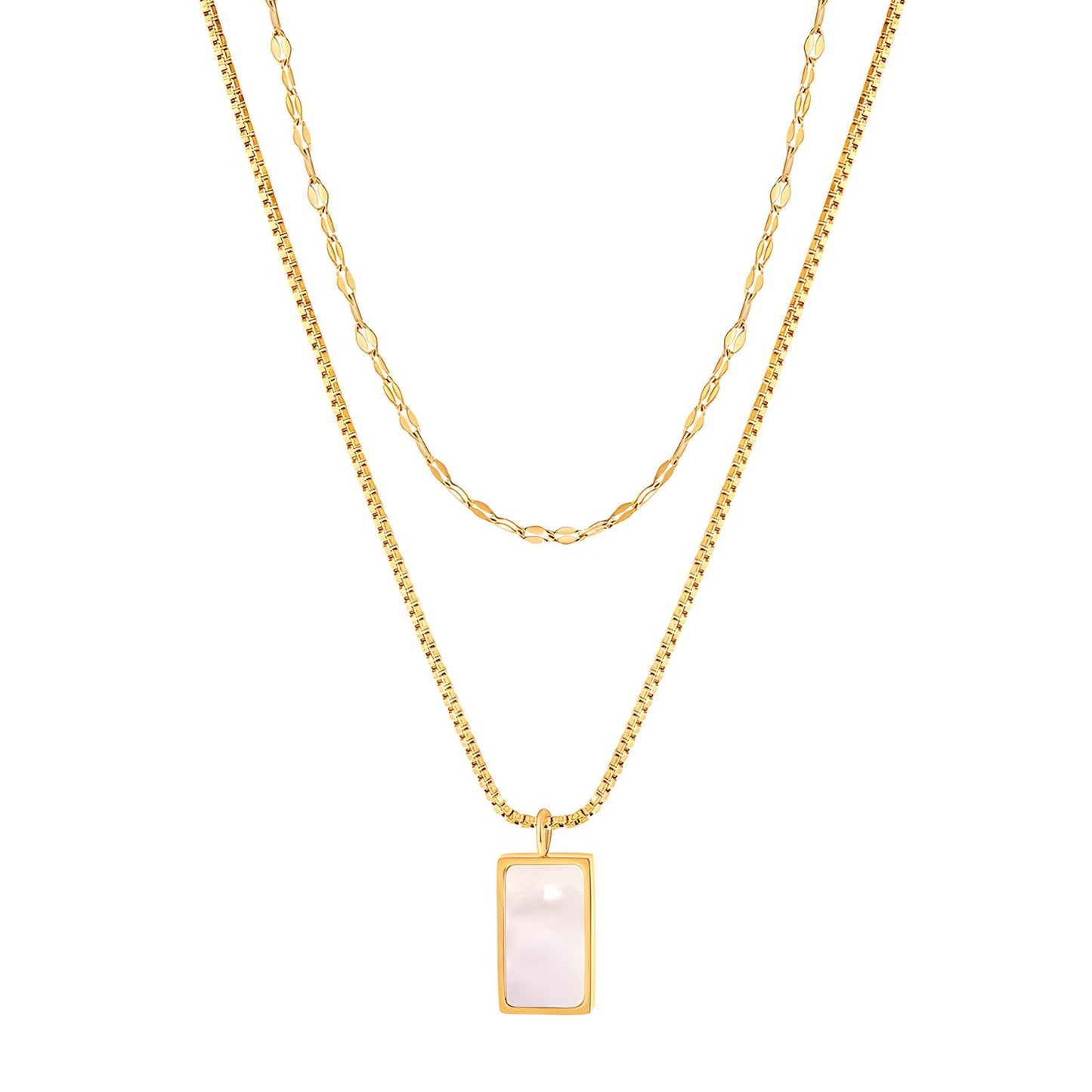 18K gold plated Stainless steel necklace, Intensity