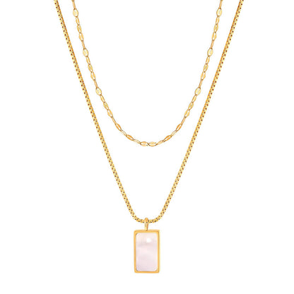 18K gold plated Stainless steel necklace, Intensity