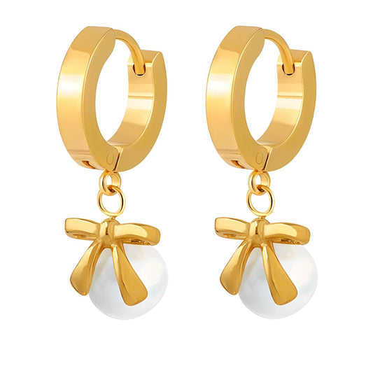 18K gold plated Stainless steel earrings, Intensity