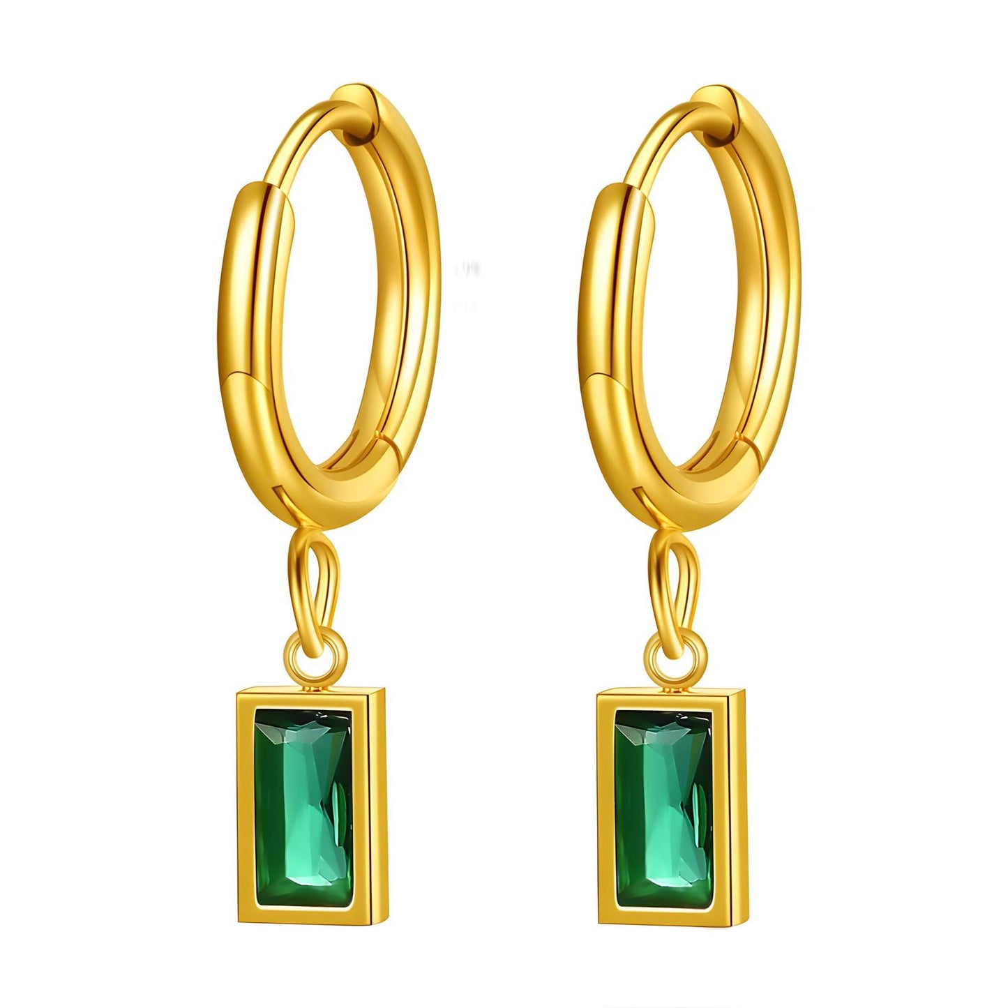 18K gold plated Stainless steel earrings, Intensity