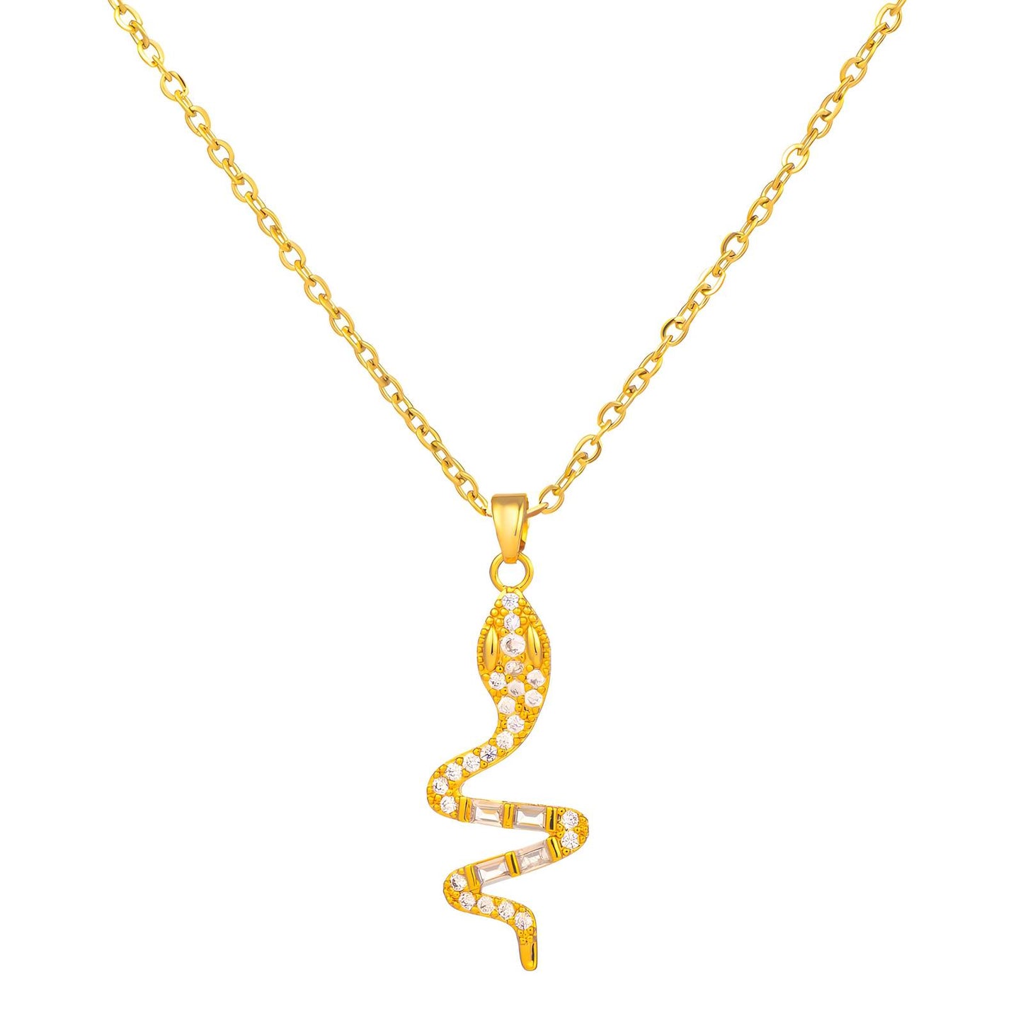 18K gold plated Stainless steel  Snake necklace