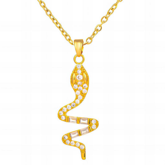 18K gold plated Stainless steel  Snake necklace