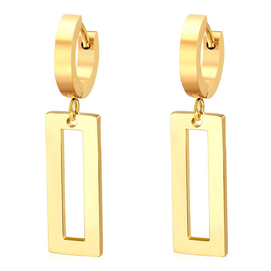 18K gold plated Stainless steel earrings, Intensity