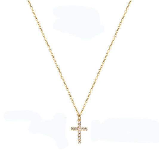 18K gold plated Stainless steel  Crosses necklace