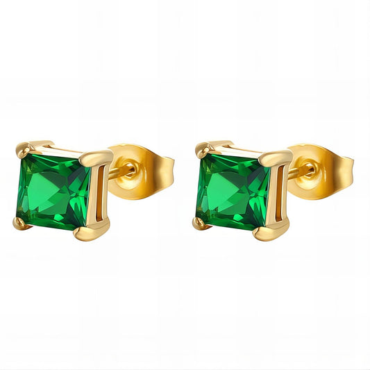 18K gold plated Stainless steel earrings, Intensity