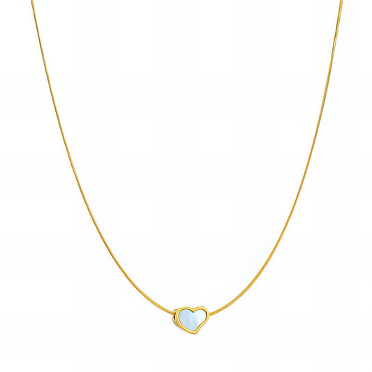 18K gold plated Stainless steel  Heart necklace, Intensity