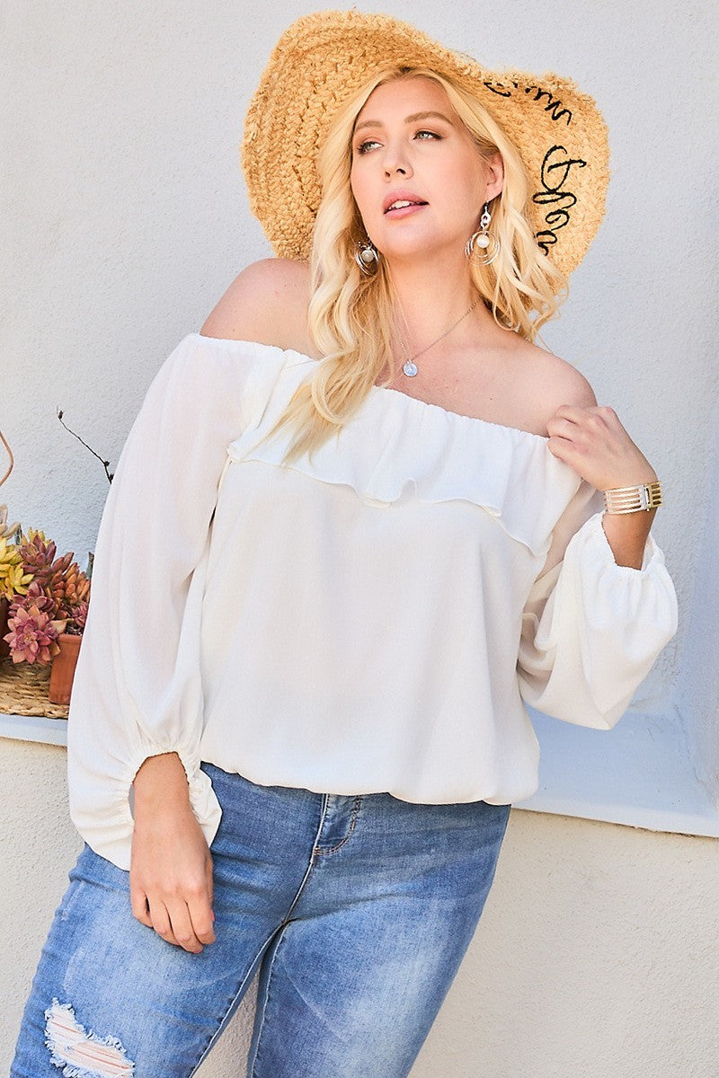 Off Shoulder shirt grote maten