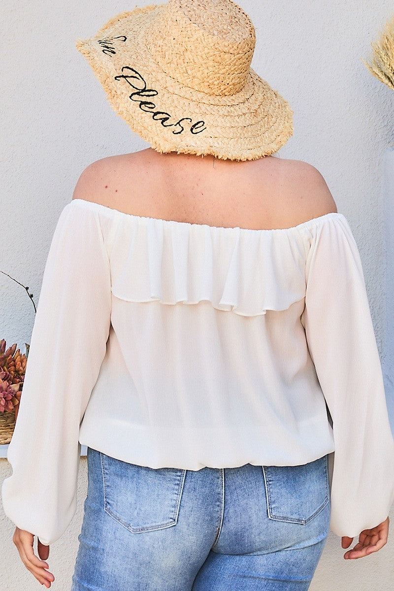 Off Shoulder shirt grote maten