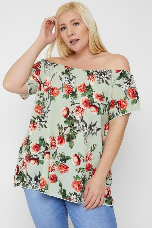 Off Shoulder Top grote maten