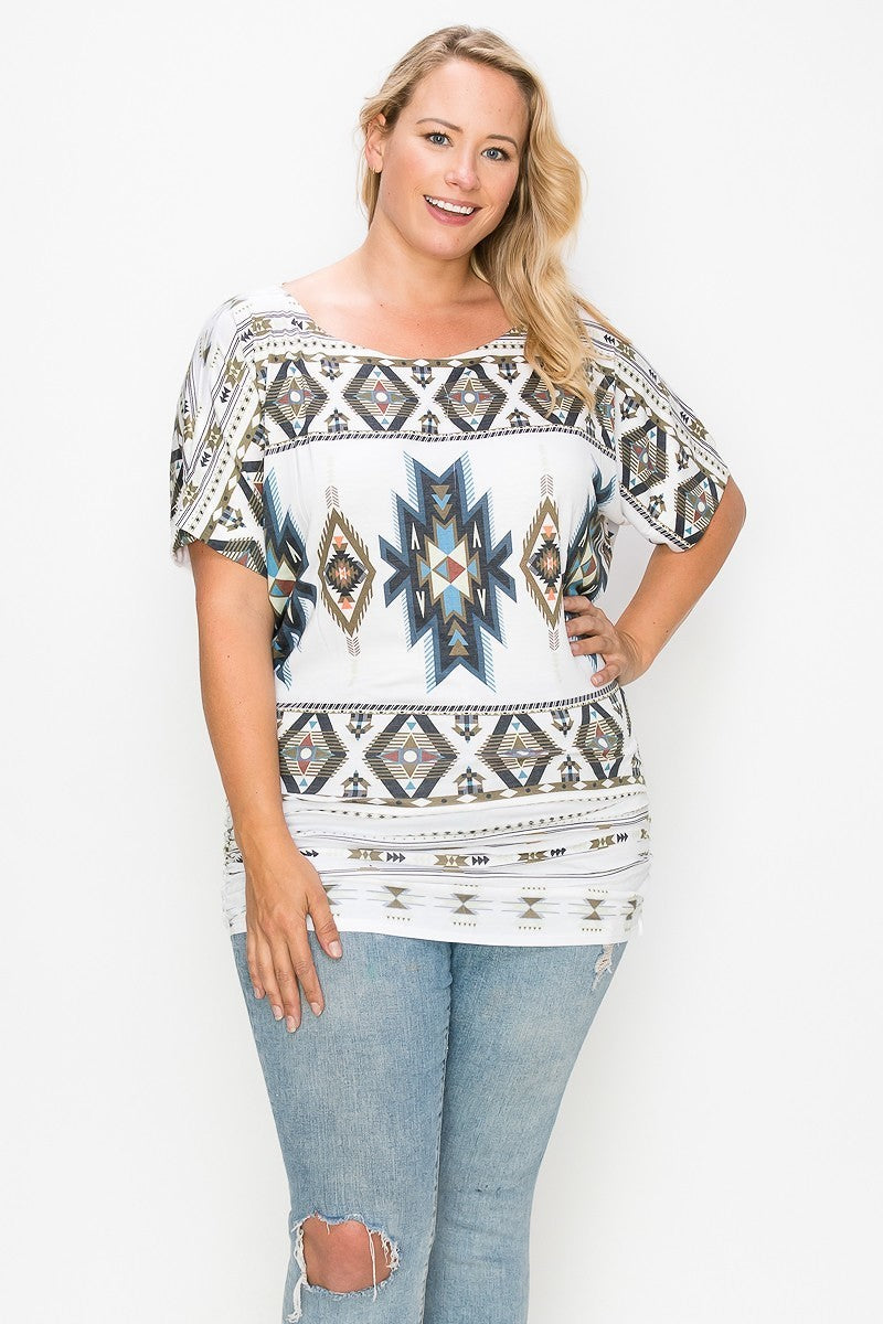 T-shirt grote maten met print