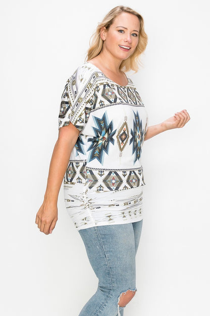 T-shirt grote maten met print