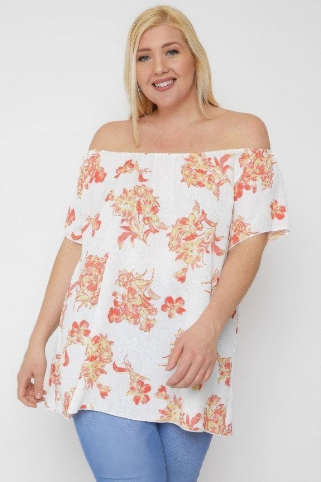 off-shoulder top grote maten