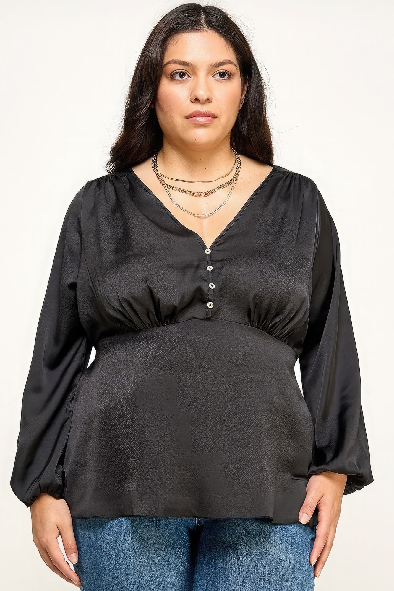 Satijnen blouse