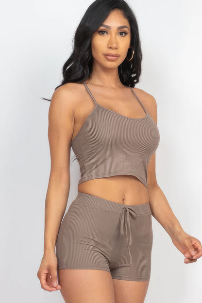 Crop Cami Top & Shorts Set