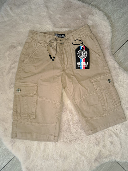 Cargo jongens broek in zwart of crème